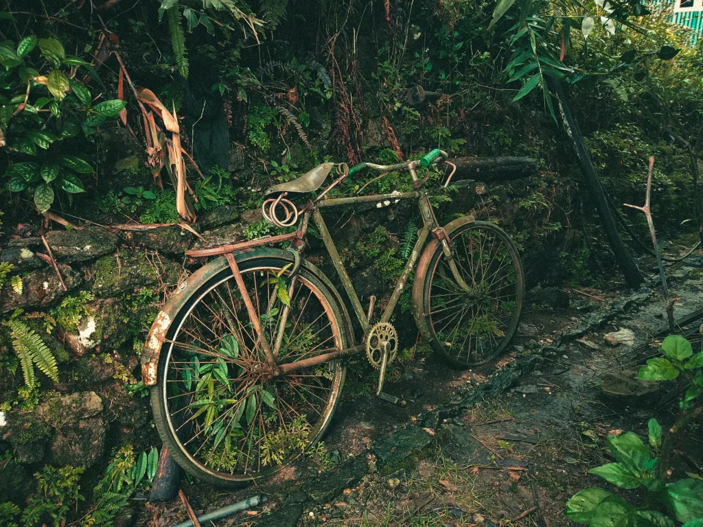 Photo d'un vieux vélo